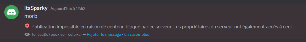 Block Message Example